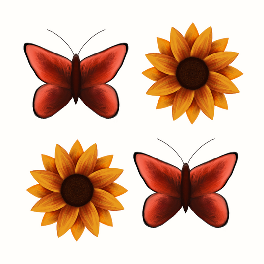 Sunflower and Butterfly